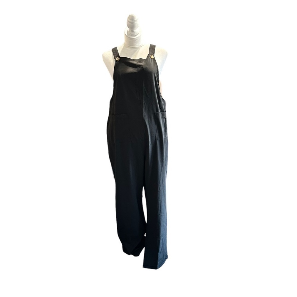 Women's small 100% polyester black overalls